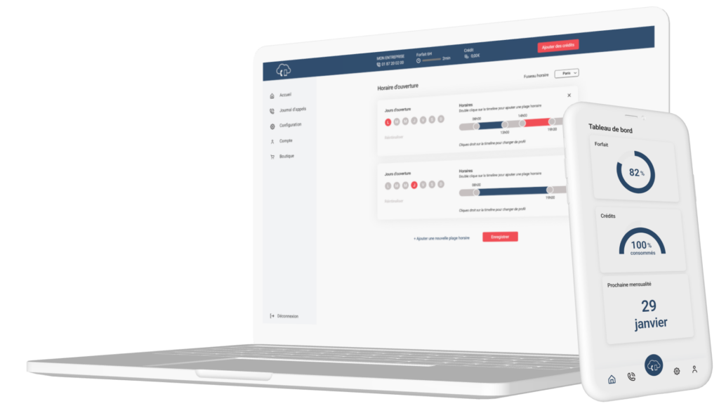 Image montrant la configuration d'un serveur vocal interactif de standard en ligne